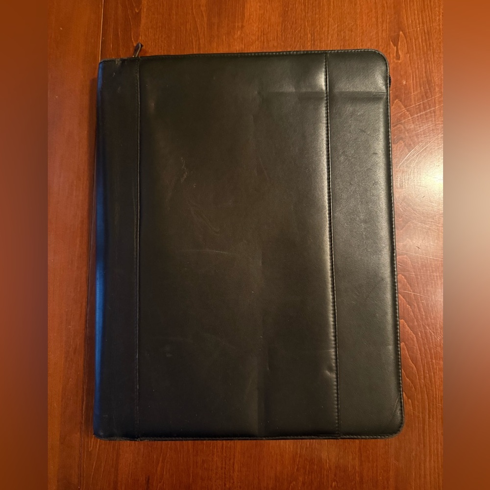Black Leather Portfolio Case